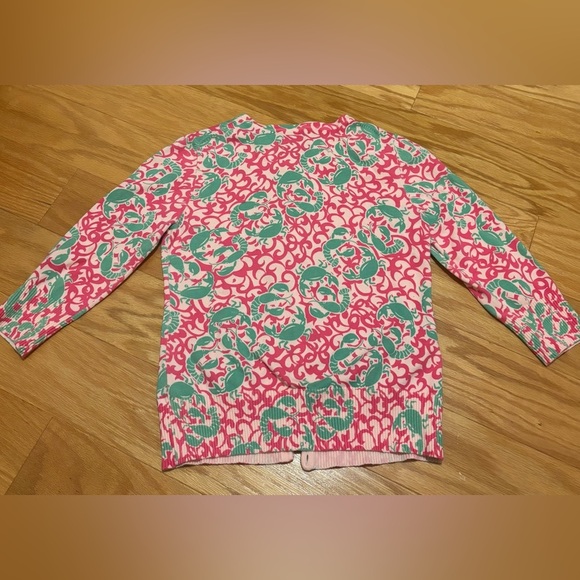Women’s L.L. Bean Lobster & Crab Button Down Cardigan Size XS 100% Cotton - Picture 4 of 4